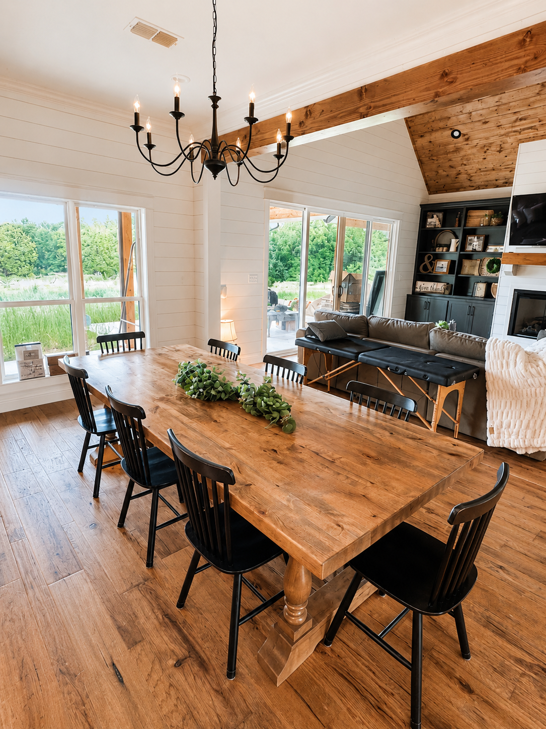 The Morgan Table in Rustic Alder